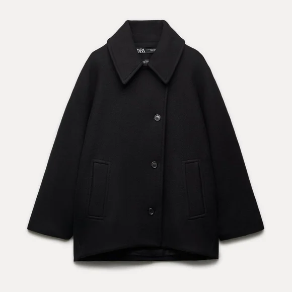 ZARA MANTECO WOOL COAT Black - Picture 14 of 17